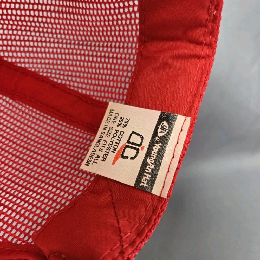 Vintage Red DewEze All Terrain Mower Truckers Cap Mesh Snapback Hat - Picture 8 of 8